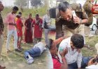 सड़क दुर्घटना में दो घायल, एसएसपी नवनीत सिंह ने मौके पर पहुंचकर कराया रेस्क्यू